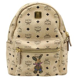 MCM Stark Classic Rabbit Backpack in Visetos Flesh