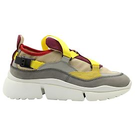 Chloé Borgogna, giallo, Scarpe da ginnastica grigie Altro