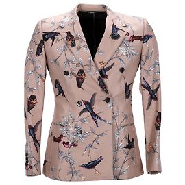Dolce & Gabbana Blazer com peito forrado Birds of Paradise em seda multicolor Multicor