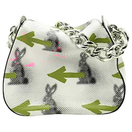 Prada-Vitello Daino Rabbit Top Handle Chain Bag-White