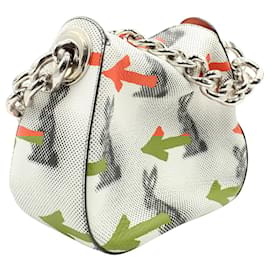 Prada-Vitello Daino Rabbit Top Handle Chain Bag-White