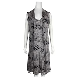 Chanel-Black & Cream Cotton Floral Sundress & Matching Jacket-Other