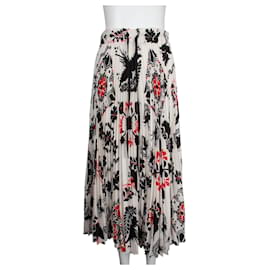 Red Valentino-Colorful Print Pleated Midi Skirt-Other