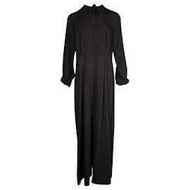 Michael Kors-Black Long Sleeve Maxi Dress-Black