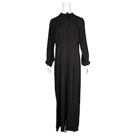 Michael Kors-Black Long Sleeve Maxi Dress-Black