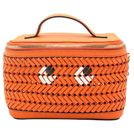 Anya Hindmarch-Neeson Eyes Orange Woven Shoulder Bag -Orange