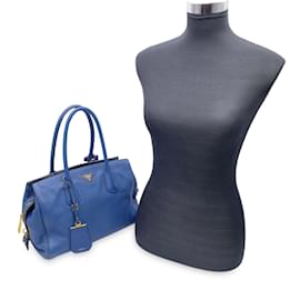 Prada-Blue Inchiostro Leather lined Handle Tote Bag BN2767-Blue