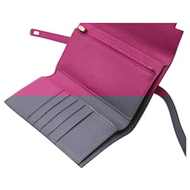 Hermès-Portefeuille Continental Kelly en cuir Chèvre de Coromandel Cyclamen avec quincaillerie Palladium-Violet