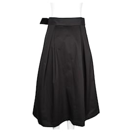 Sandro-Black Shorts Underlay With Belted Poplin Skirt-Black