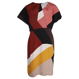 Fendi-Robe mi-longue en soie multicolore-Autre