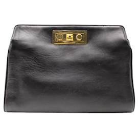 Saint Laurent-Black 2 Way Crossbody Clutch-Black