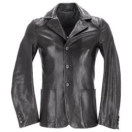 Blazer Jil Sander de cuero negro Negro