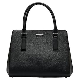 Burberry-Leather Handbag-Black