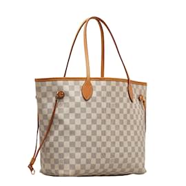 Louis Vuitton-Damier Azur Neverfull MM N51107-White