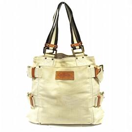 Louis Vuitton-Canvas Globe Shopper Cabas MM M95114-White