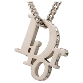 Christian Dior-Silver logo necklace-Silvery