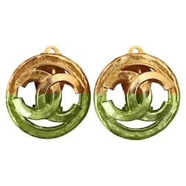 Chanel-CC Clip On Earrings-Golden