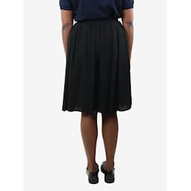 Prada-Black pleated midi skirt - size IT 44-Black