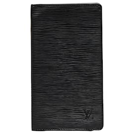 Louis Vuitton-Louis Vuitton Black Epi Leather Brazza Wallet-Black