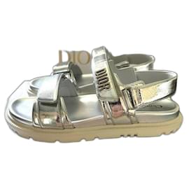 Dior Leather Sandals Silver Hardware Silver hardware