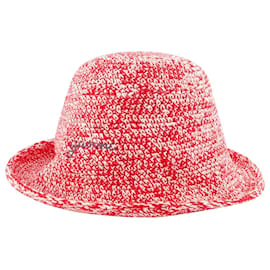 Ganni-Crochet Bucket Hat - Ganni - Cotton - White-White