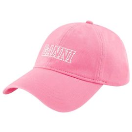 Boné com logotipo - Ganni - Algodão - Rosa Rosa