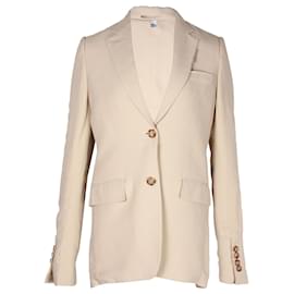 Burberry-Blazer cruzado de Burberry en viscosa beige-Beige