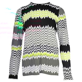 Céline-Multicoloured Long Sleeved Geometric Pattern Top-Other
