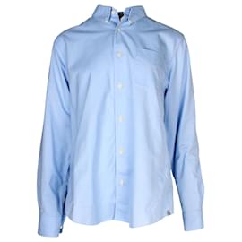 Visvim Albacore Langarm-Button-Down-Hemd aus hellblauer Baumwolle Blau Hellblau