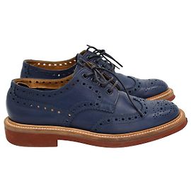 Francesine Stringate Church's in Pelle Blu Blu