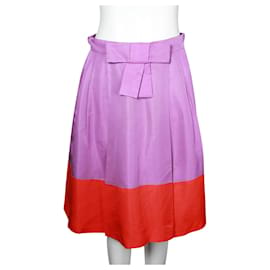 Autre Marque-Kate Spade Purple & Orange Midi Skirt-Purple
