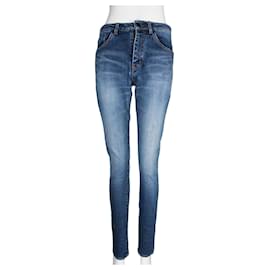 Saint Laurent-light blue straight leg jeans-Blue