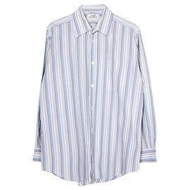 Hermès Camisa Business De Algodón A Rayas Azul