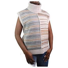 Autre Marque-Beige and grey patterned jumper vest - size L-Other