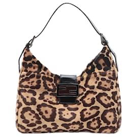 Fendi-Sac bandoulière en veau Unborn marron-Marron