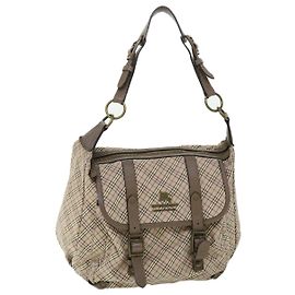BURBERRY Nova Check Blue Label Borsa a tracolla Canvas Beige Rosa Auth ki3415 Rosa Beige