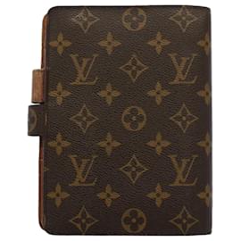 Louis Vuitton-LOUIS VUITTON Monogramm Agenda MM Tagesplaner Cover R20105 LV Auth am4973-Monogramm