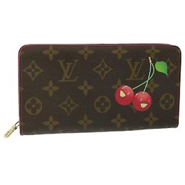 LOUIS VUITTON Monogram Cherry Porte Monnaie Zip Long Wallet M95006 Auth bs8229 Other