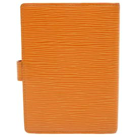 Louis Vuitton-LOUIS VUITTON Epi Agenda PM Day Planner Couverture Orange Mandarin R2005H Authentification 52886-Autre,Orange