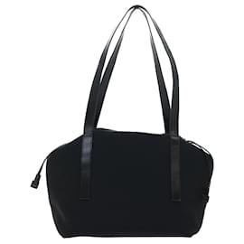 Gucci-GUCCI Shoulder Bag Canvas Black Auth bs8090-Black