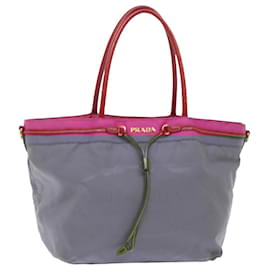 Prada-PRADA Tote Bag Nylon Pink Auth bs7955-Pink