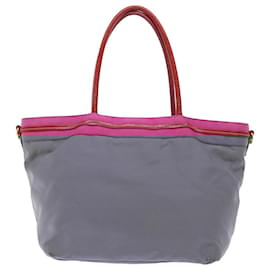 Prada-PRADA Tote Bag Nylon Pink Auth bs7955-Pink