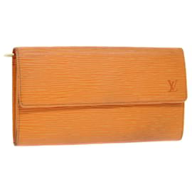 Louis Vuitton-LOUIS VUITTON Epi Porte Monnaie Kreditbrieftasche Orange Mandarin M6359H Auth 52891-Andere,Orange