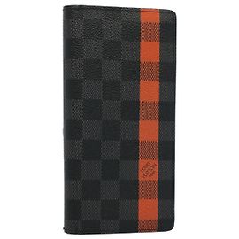 LOUIS VUITTON Damier Graphite Brazza Portefeuille Bifold N63306 LV Auth bs8083 Other