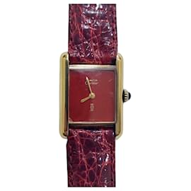 Cartier-Relógios finos-Dourado,Bordeaux