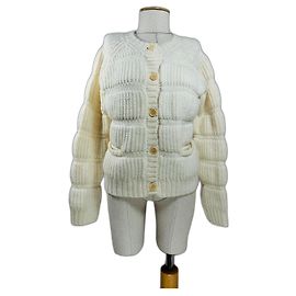 Cardigan Chunky Tubes Blanc Henrik Vibskov Laine Blanc