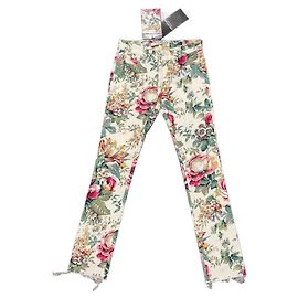 Jeans Junya Watanabe de algodão multicoloridos Multicor