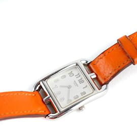 Hermès-Relógios HERMES T.  aço-Laranja
