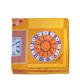 CARTIER  Silk handkerchief T.  silk Yellow