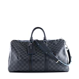 Louis Vuitton-LOUIS VUITTON  Travel bags T.  leather-Grey